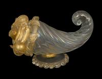 A Pair of Murano Glass Cornucopia Ornaments