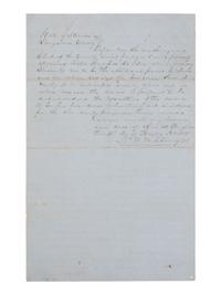 [LINCOLN, Abraham (1809-1865)]. Autograph document endorsed ("A. Lincoln"), Springfield, 11 August 1854.