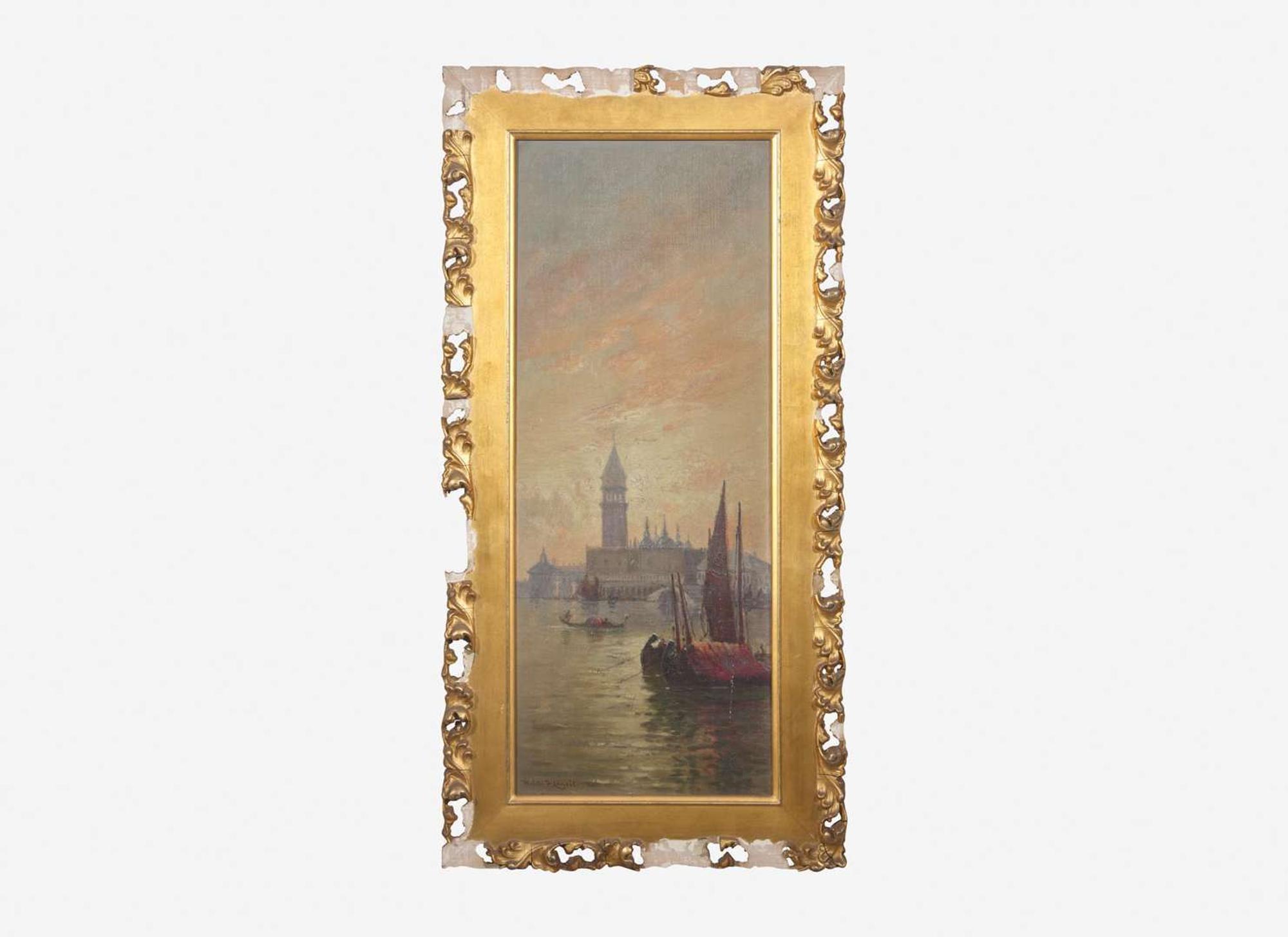 Walter Franklin Lansil (American, 1846–1933) - The Campanile and Ducal Palace; together with The Santa Maria della Salute (A Pair of Venetian Scenes)