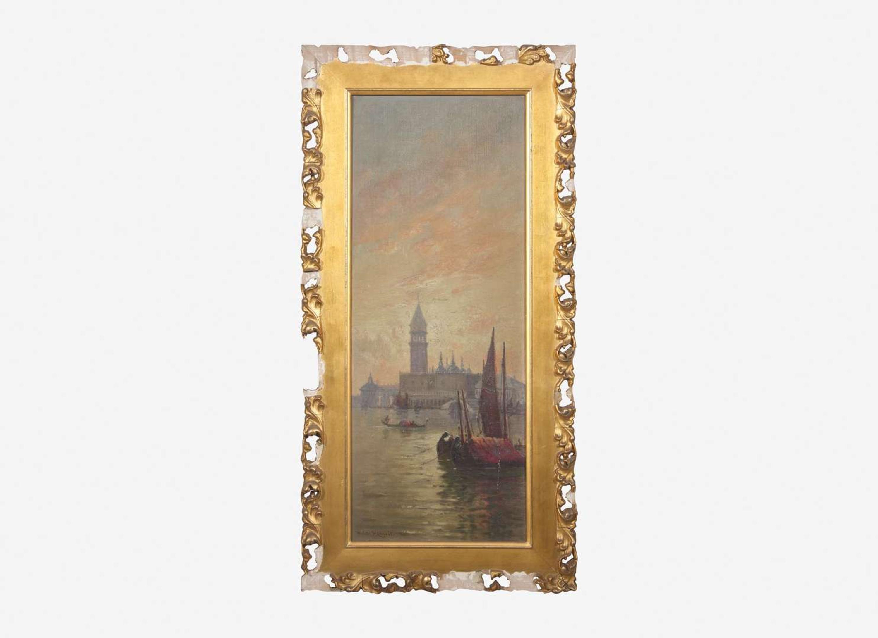 Walter Franklin Lansil (American, 1846–1933) - The Campanile and Ducal Palace; together with The Santa Maria della Salute (A Pair of Venetian Scenes)