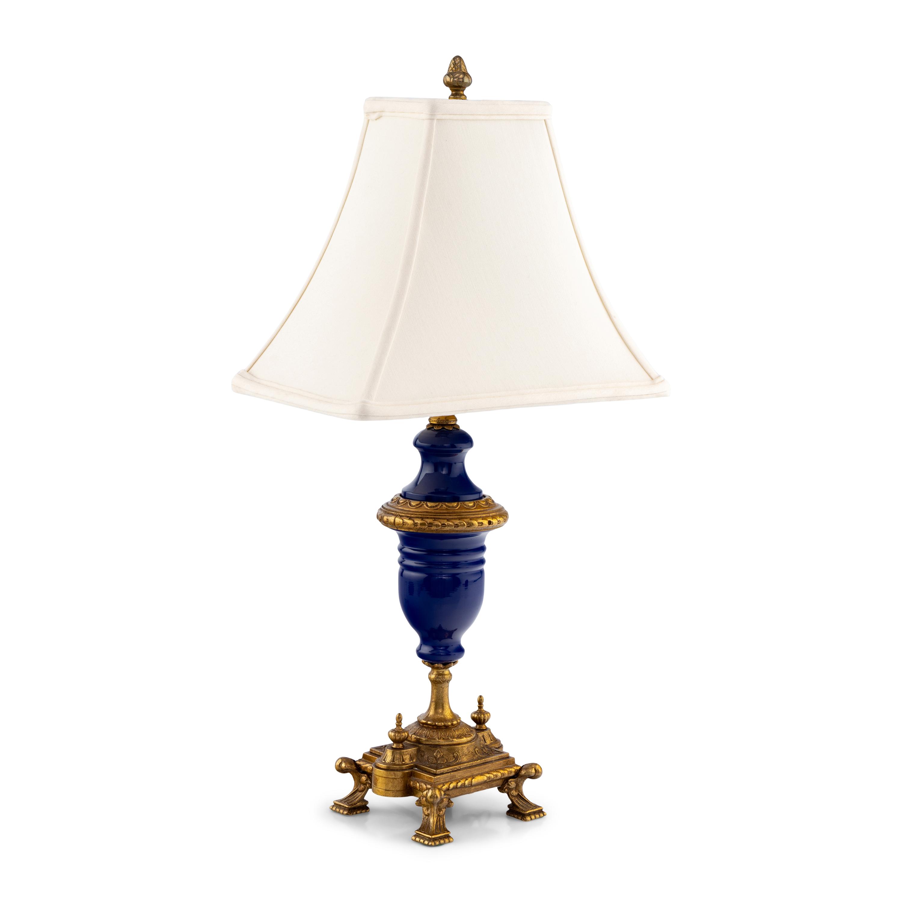 An Italian Gilt-Bronze Mounted Porcelain Table Lamp