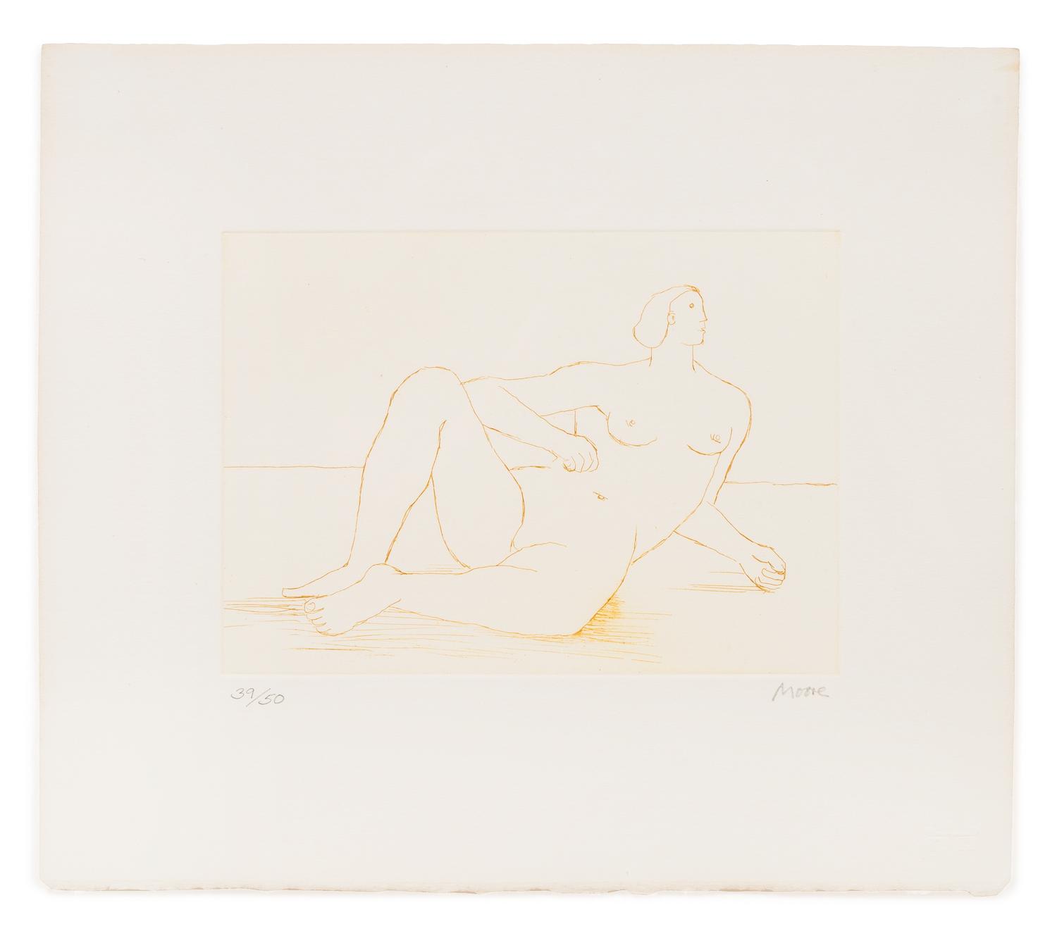 Henry Moore, (British, 1898-1986), Reclining Nude I, 1978