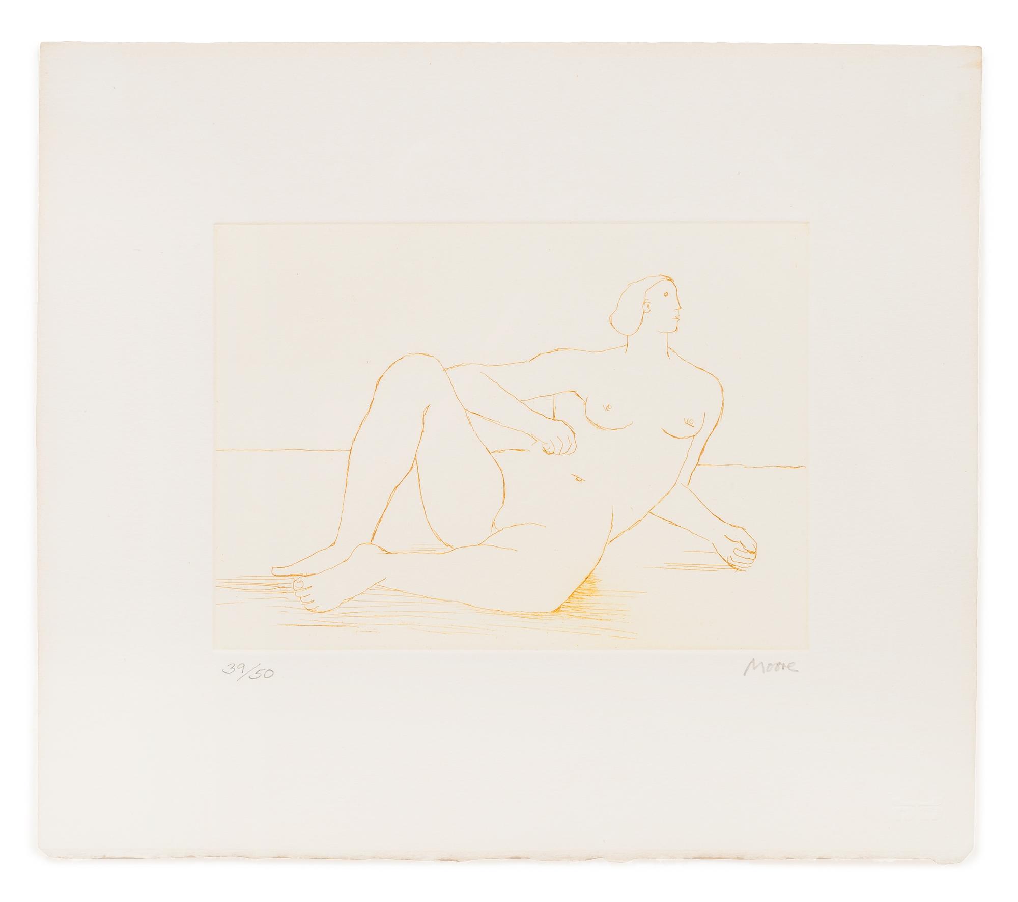 Henry Moore, (British, 1898-1986), Reclining Nude I, 1978