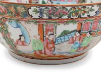 A Chinese Rose Medallion Porcelain Punch Bowl