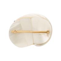 Turbo Shell, Multigem, and Yellow Gold Brooch