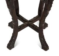 A Chinese Carved Hardwood Stand with Inset Marble Top
