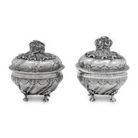 A Pair of Buccellati Silver Table Boxes