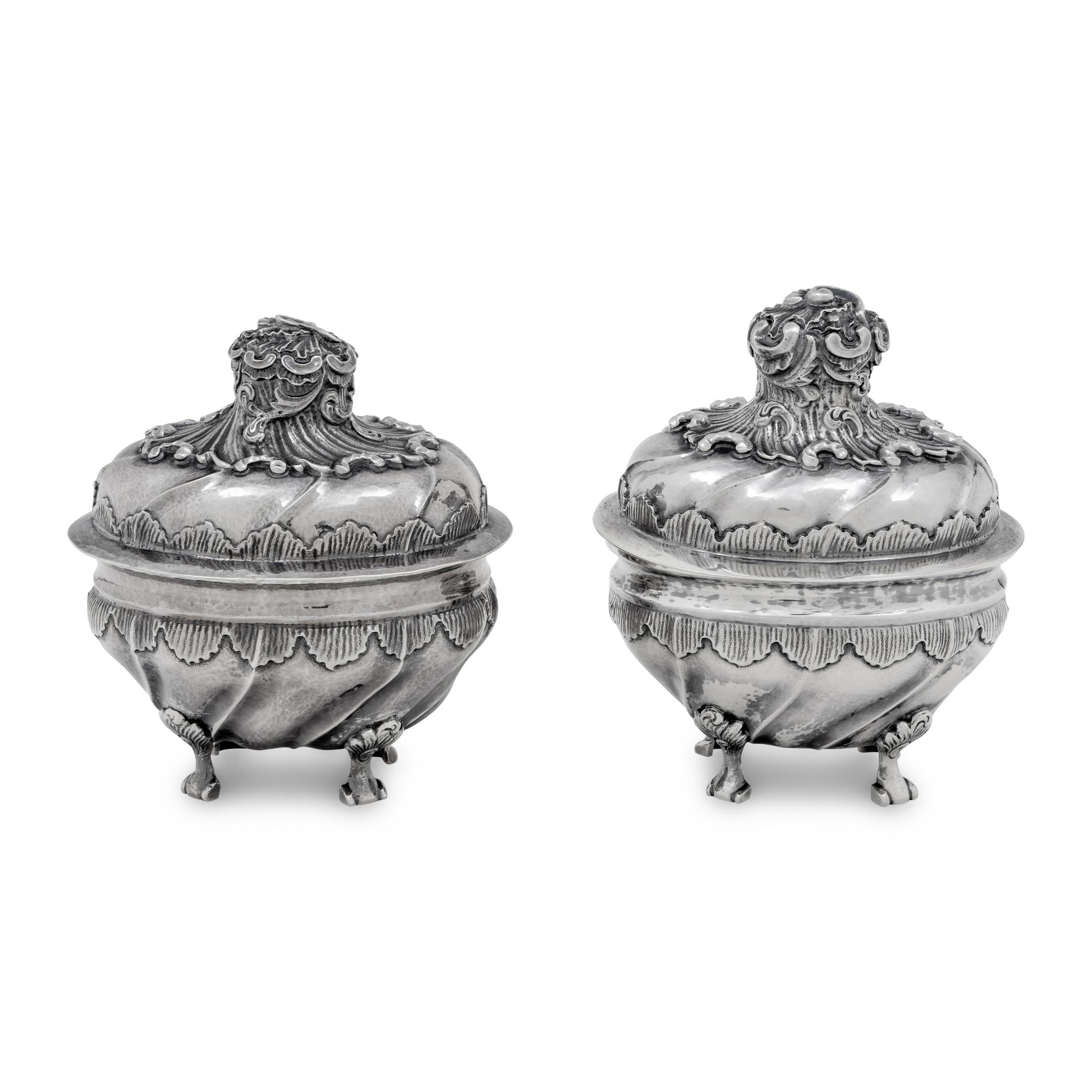 A Pair of Buccellati Silver Table Boxes