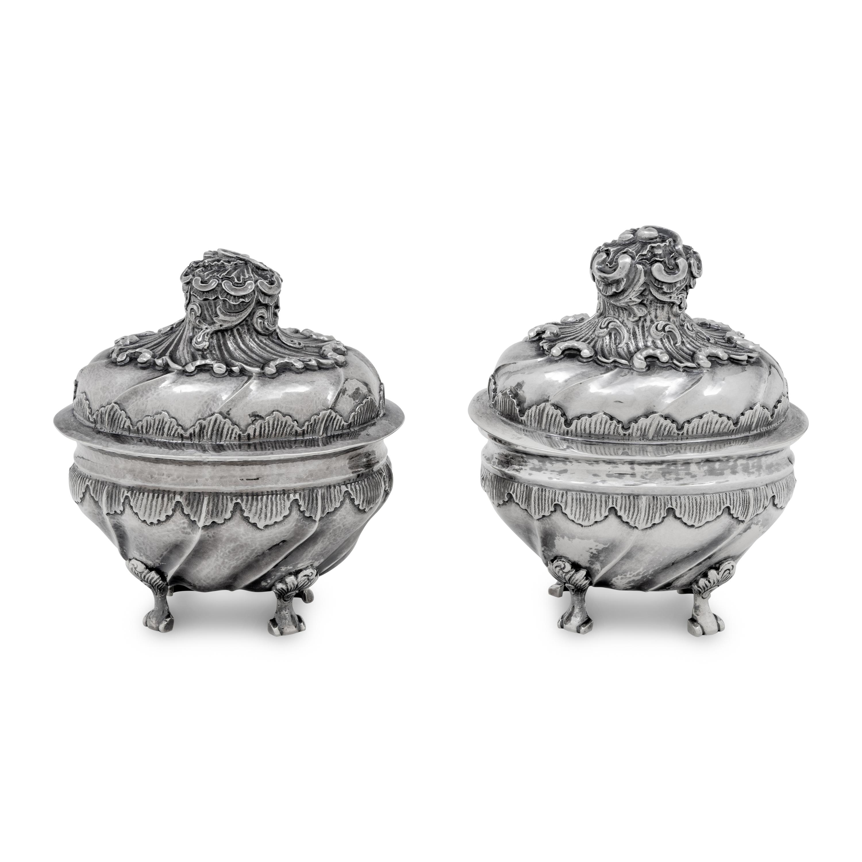 A Pair of Buccellati Silver Table Boxes