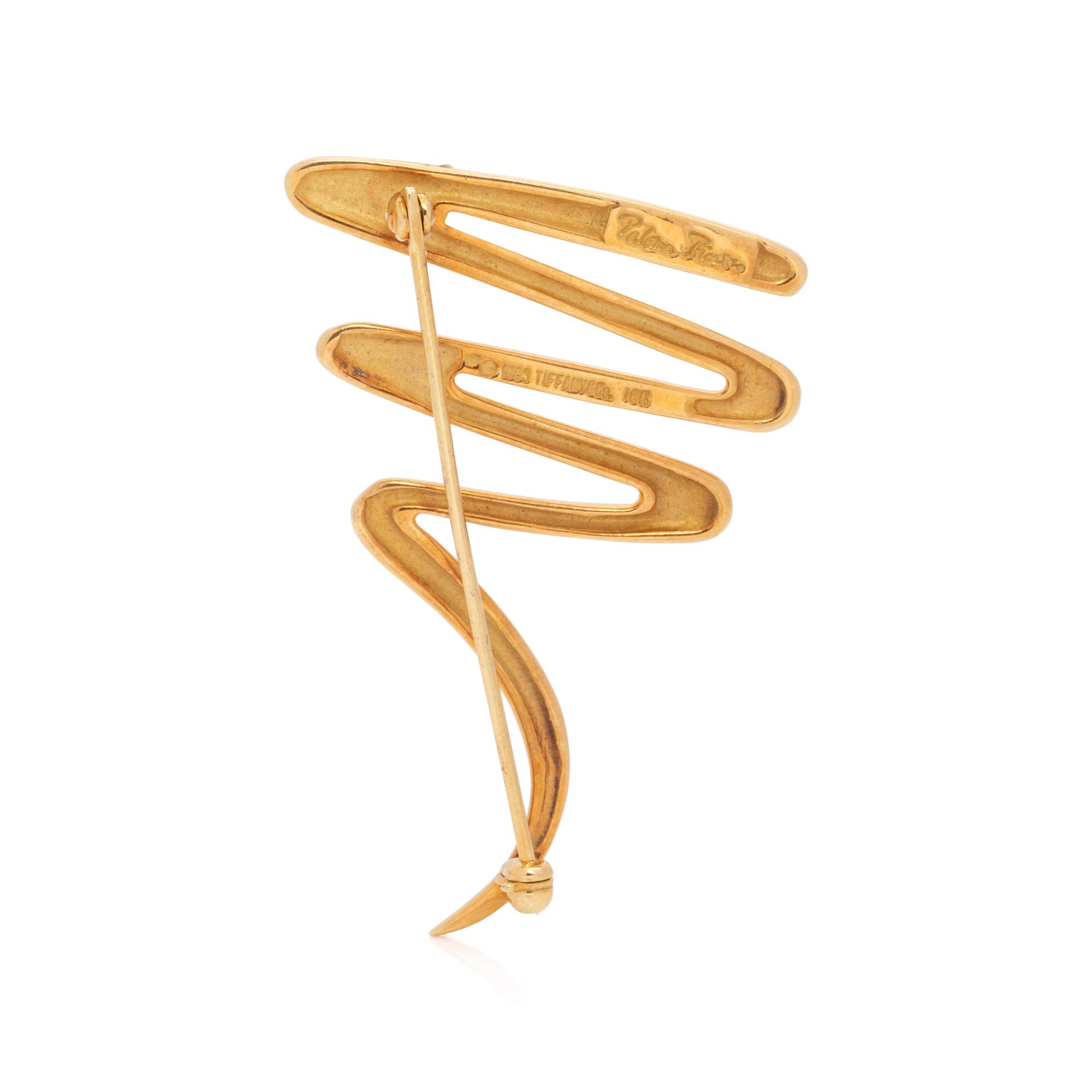 TIFFANY & CO., PALOMA PICASSO, YELLOW GOLD ‘ZIG ZAG’ SET