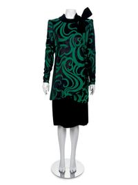 One Givenchy Cocktail Dress, One Bill Blass Cocktail Dress, and One Bill Blass Skirt Ensemble, 1970-80s — Sold to benefit the Art Acquisition Fund at the Indianapolis Museum of Art at Newfield.