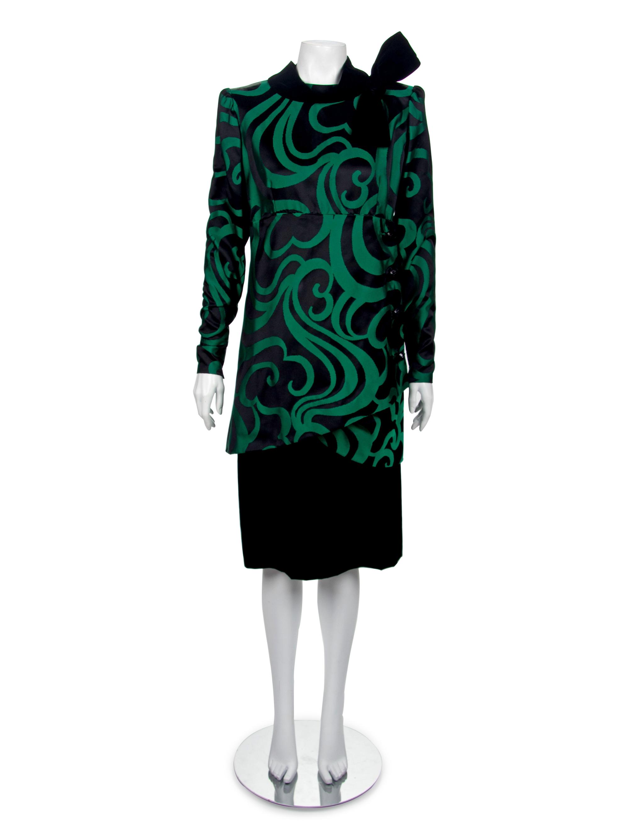 One Givenchy Cocktail Dress, One Bill Blass Cocktail Dress, and One Bill Blass Skirt Ensemble, 1970-80s — Sold to benefit the Art Acquisition Fund at the Indianapolis Museum of Art at Newfield.