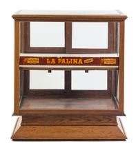 An American Oak Display Cabinet Height 41 1/2 x width 39 x depth 26 inches. — 19TH CENTURY