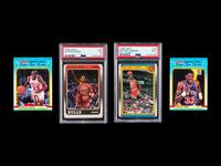 A Group of 31 1988 Fleer Basketball Cards Including a Michael Jordan All-Star No. 120 (PSA 9 MINT) and Scottie Pippen Rookie No. 20 (PSA 5 EX)