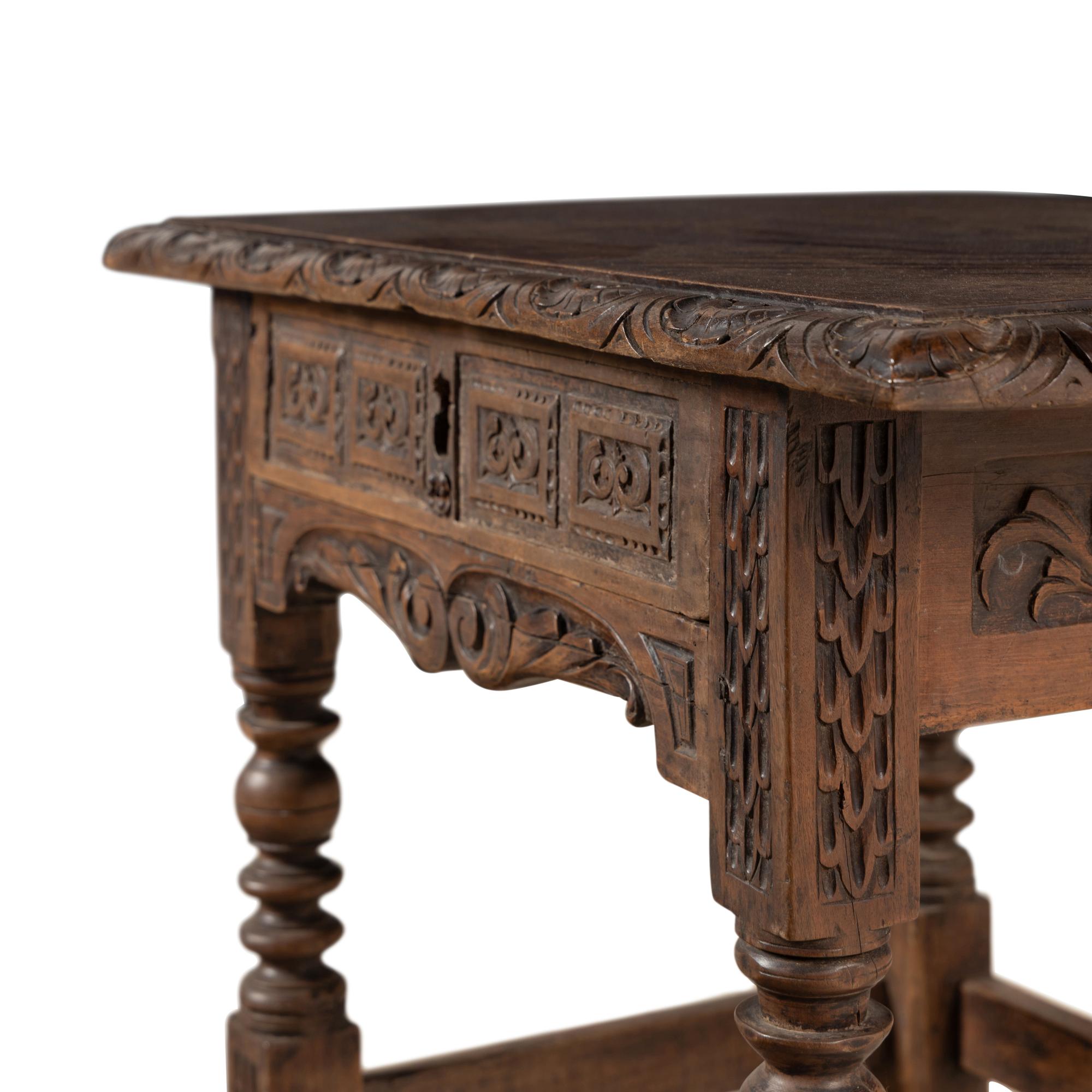 An Italian Walnut Side Table