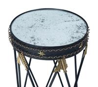 An Italian Neoclassical Style Tole Mirror-Top Table