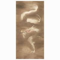 A Japanese or Korean needlework "Dragon" scroll 日本或韩国龙纹刺绣 19th/early 20th century ????????