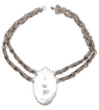 Heavy Sterling Silver Necklace, with Turquoise Pendant Lot is located and will ship from Denver, Colorado.