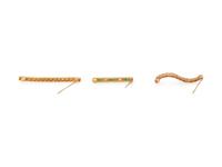 COLLECTION OF YELLOW GOLD AND DIAMOND BAR BROOCHES