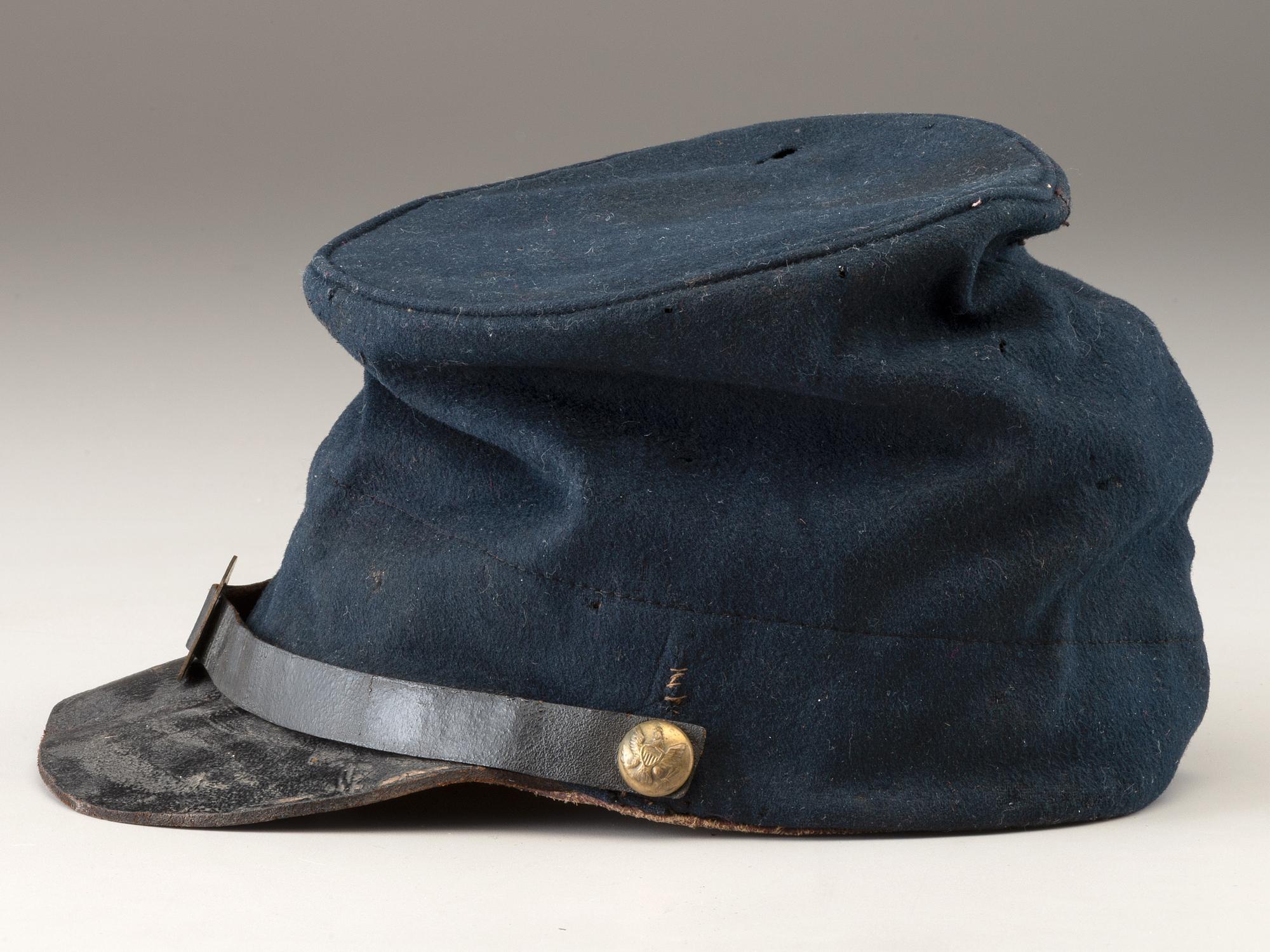 [CIVIL WAR]. Standard 1858 forage cap, with manufacturer's label.