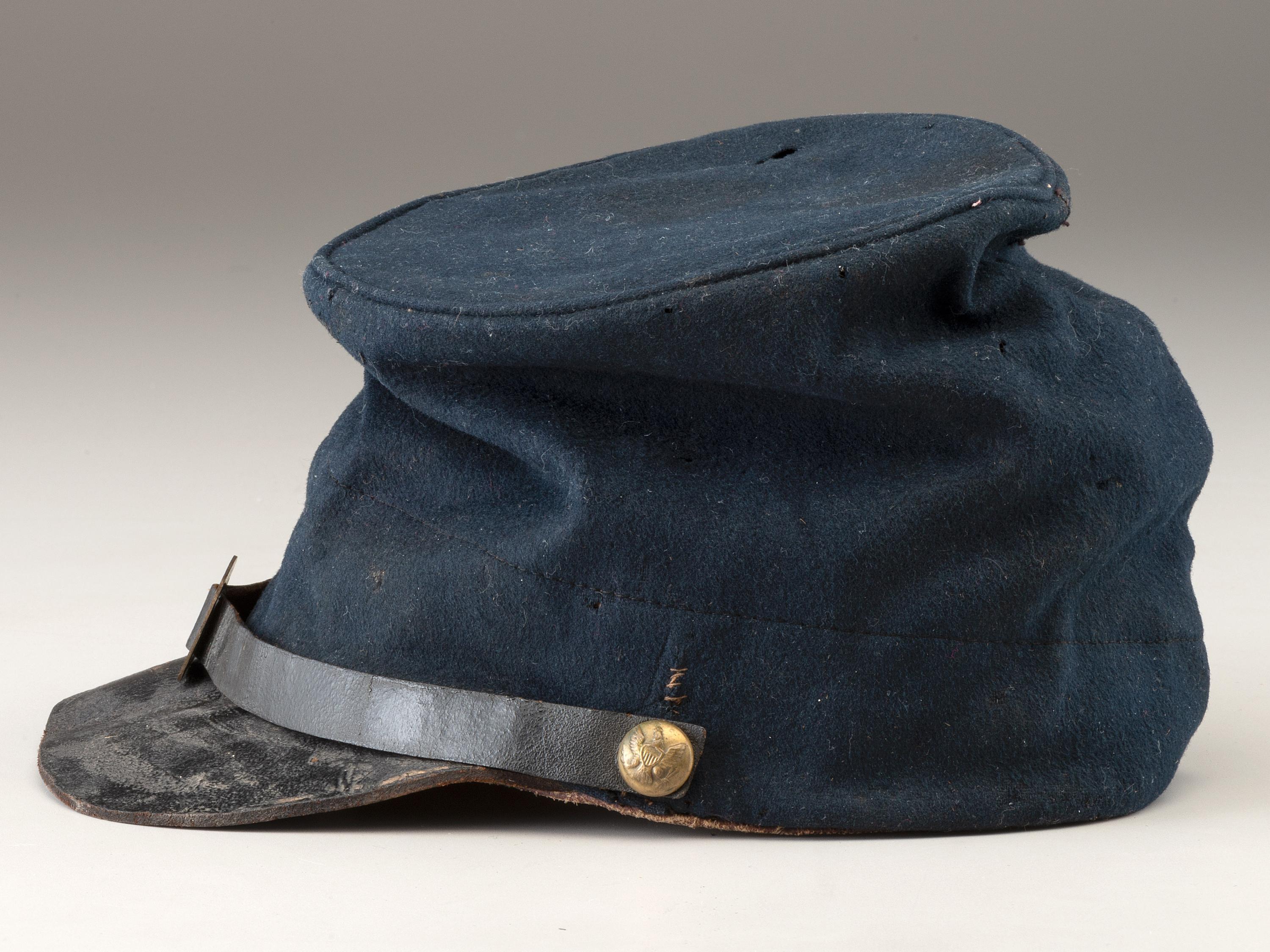 [CIVIL WAR]. Standard 1858 forage cap, with manufacturer's label.