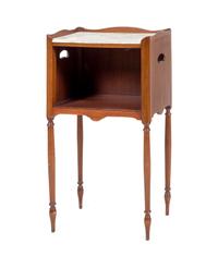 A Continental Mahogany Side Table Height 31 x width 17 1/2 x depth 12 inches.