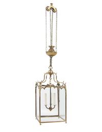 A French Brass Hall Lantern