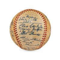 A 1936 Los Angeles Angels Team Signed Autograph Baseball