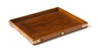 A Chinese Huanghuali Rectangular Tray, Pan Length 11 5/8 x width 9 7/8 x depth 1 inches. — 18TH CENTURY