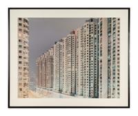 Peter Bialobrzeski (born 1961) Shenzen (gray sky, buildings on diatonal), from the series "Neon Tigers", 2001