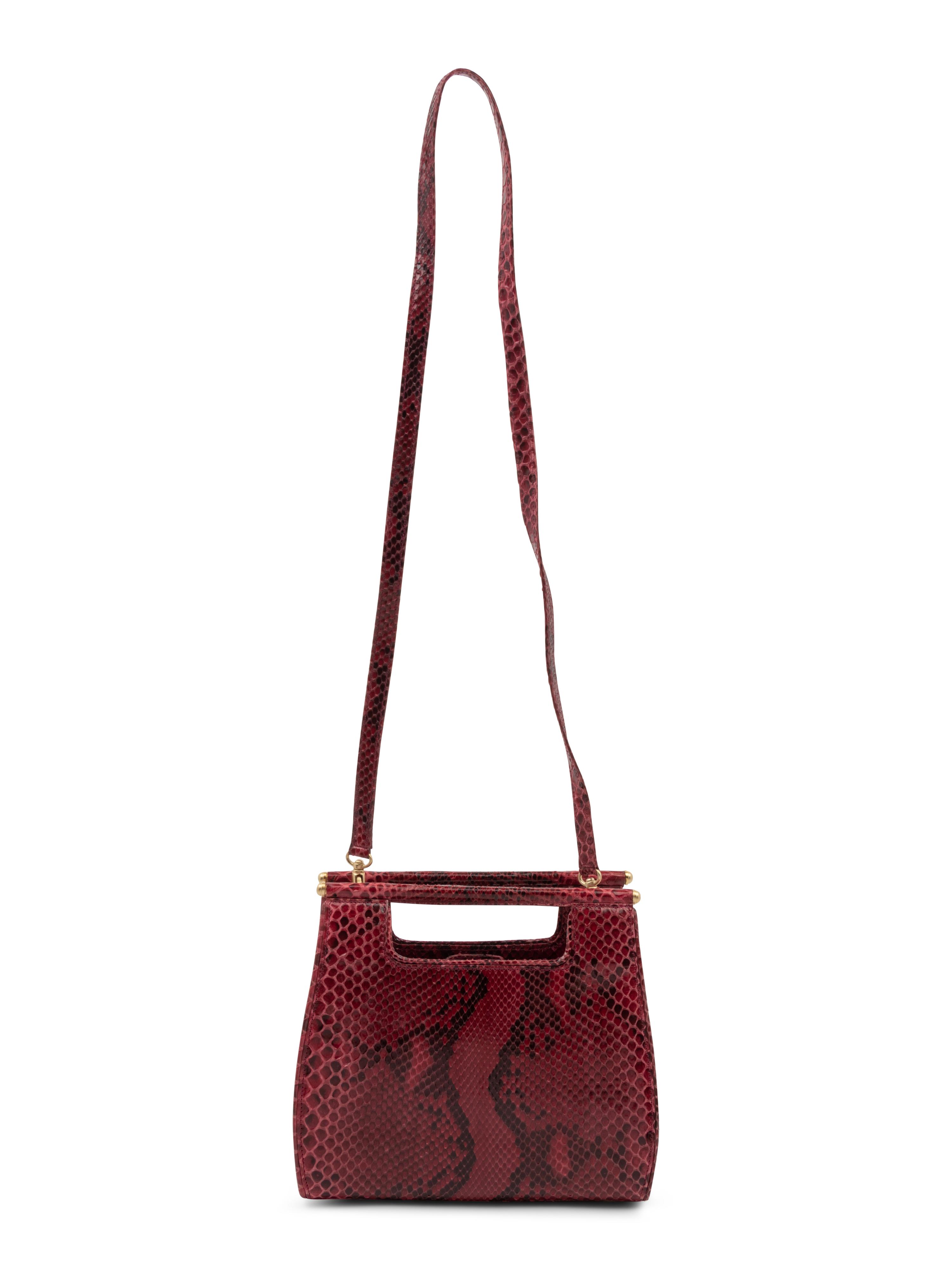 Kieselstein-Cord Magenta Snakeskin Bag, 1993