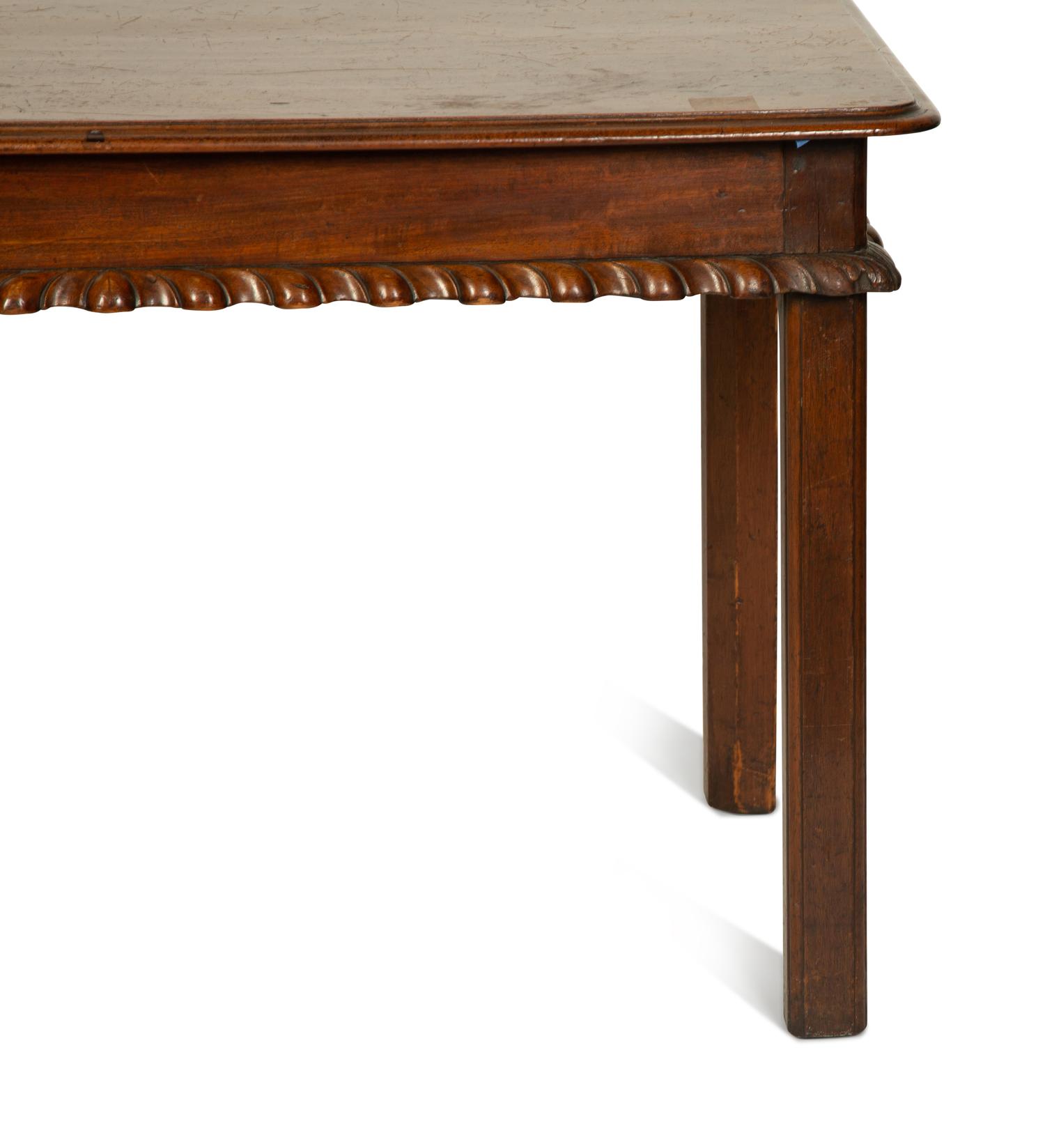 A Pair of George III Style Mahogany Pier Tables