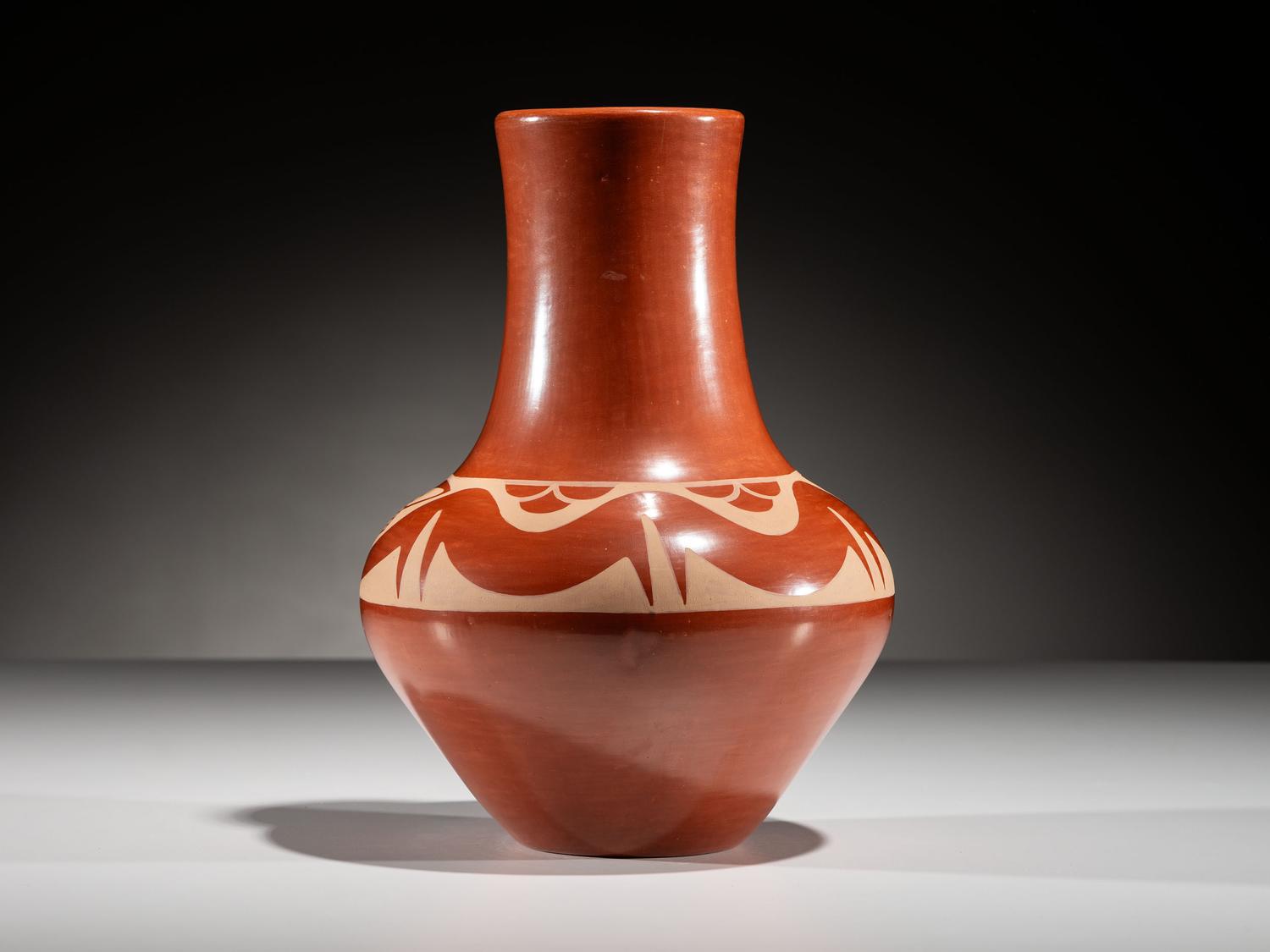 Redware Pottery Vase, Signed Twice October 1963