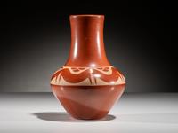 Redware Pottery Vase, Signed Twice October 1963