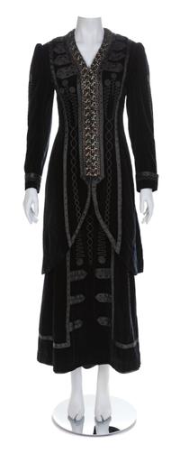 Day Suit in Midnight Blue Velvet, 1910s