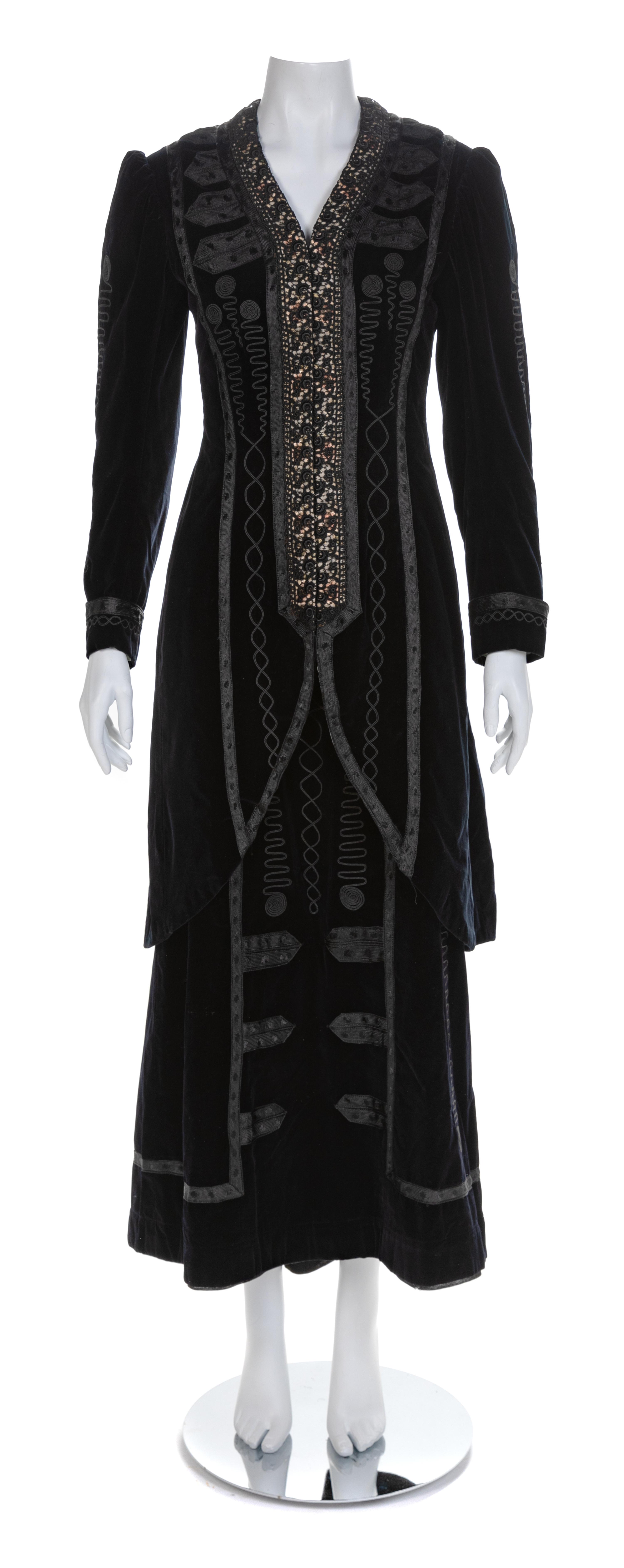 Day Suit in Midnight Blue Velvet, 1910s