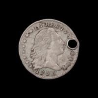 A 1795 Flowing Hair H10c Coin (drilled)