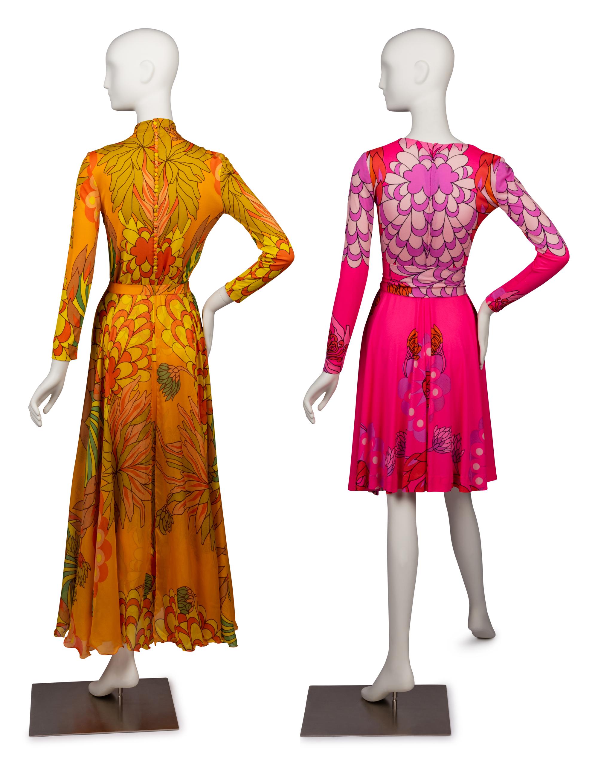 Two La Mendola Dresses, Including the "Magic Dress", 1970s