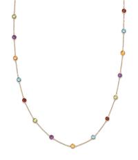 EFFY, YELLOW GOLD AND MULTIGEM LONGCHAIN NECKLACE