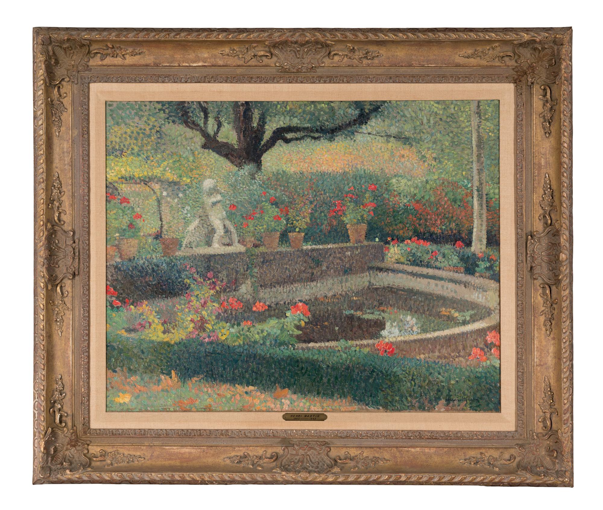 Bassin et Fleurs (Le Grand Basin de Marquayrol) ; with Landscape Study on the reverse (A Double-Sided Work)