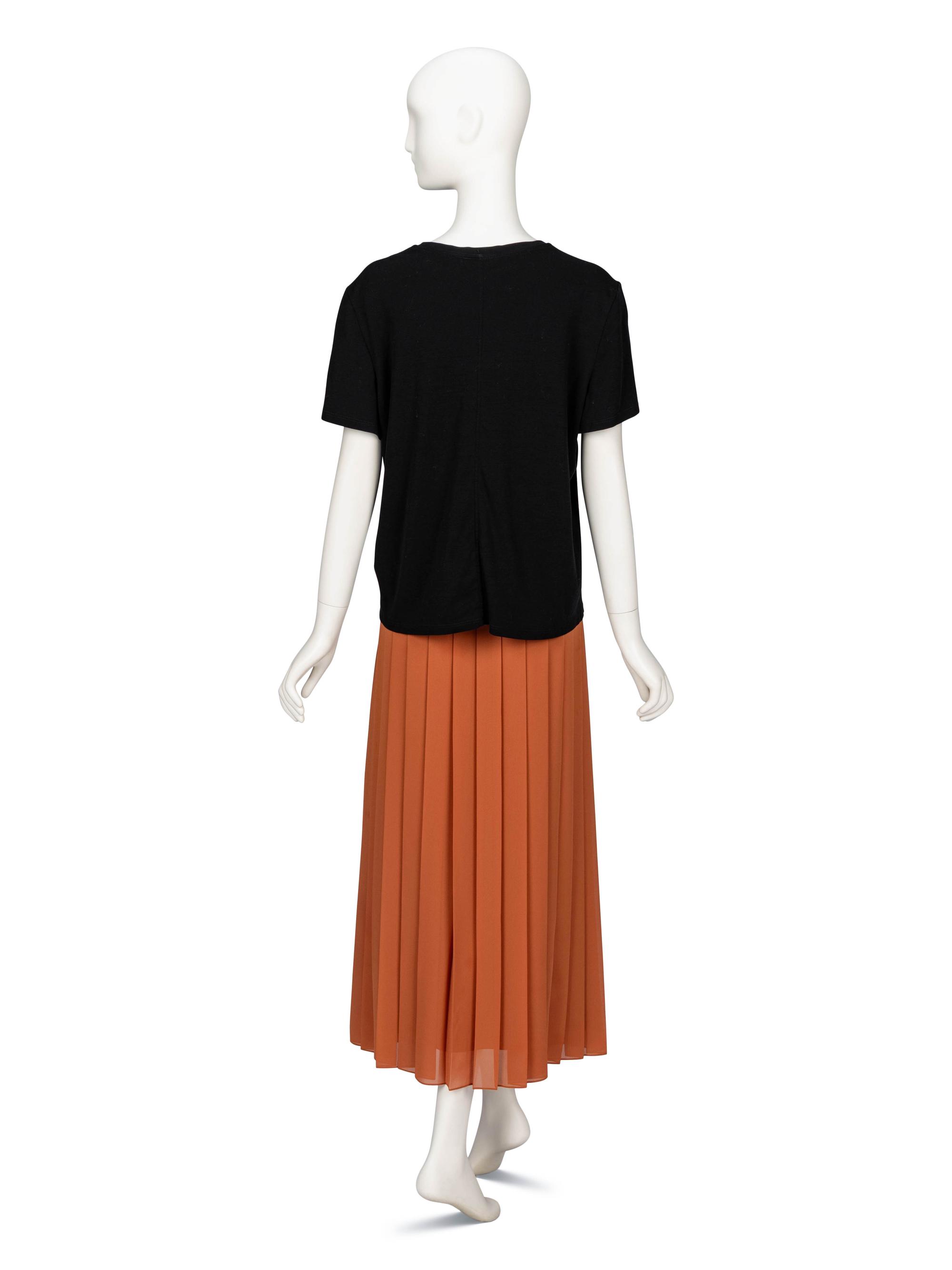 The Row; T-Shirt, Sweater & Pleated Skirt