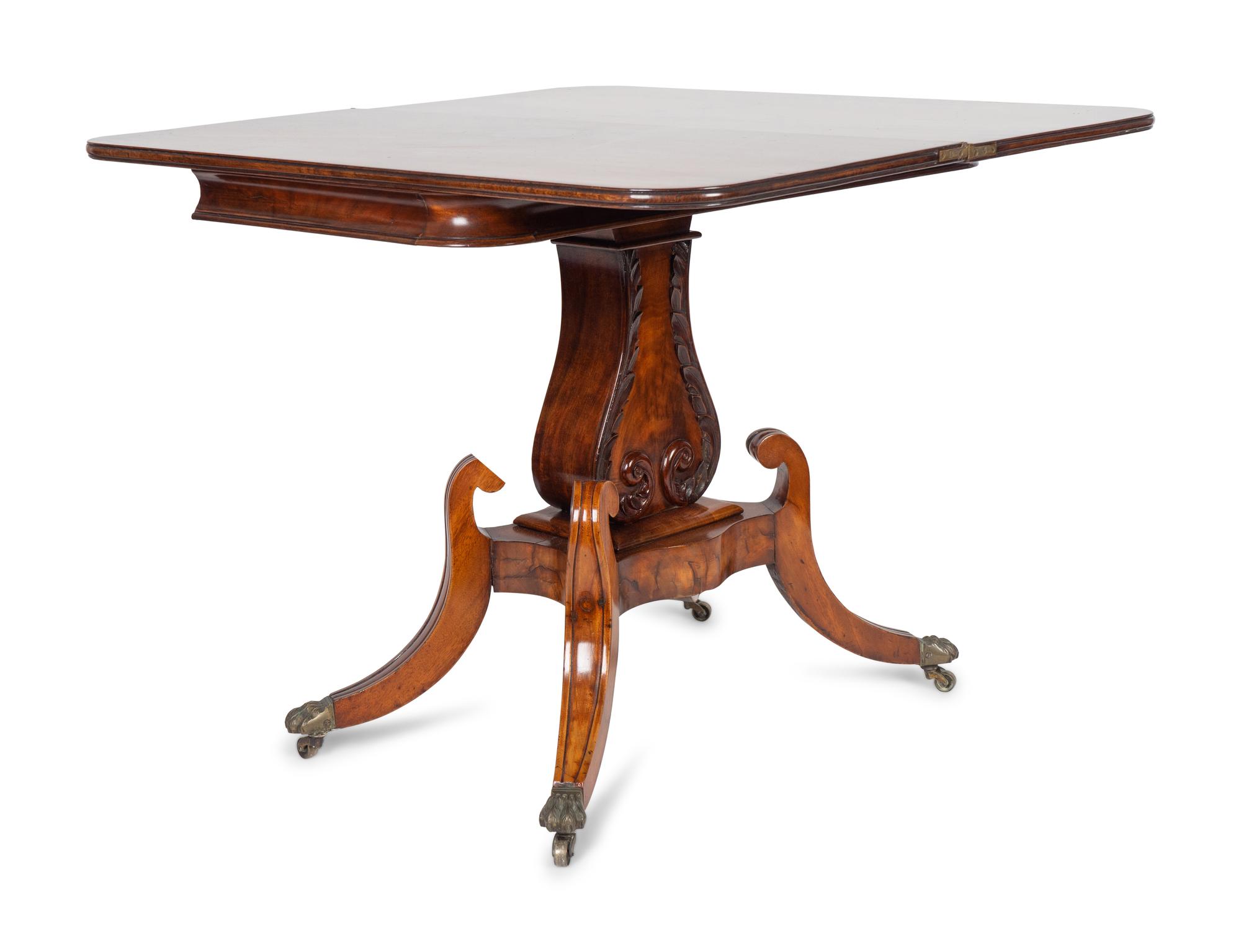 A William IV Mahogany Flip Top Table — 19TH CENTURY