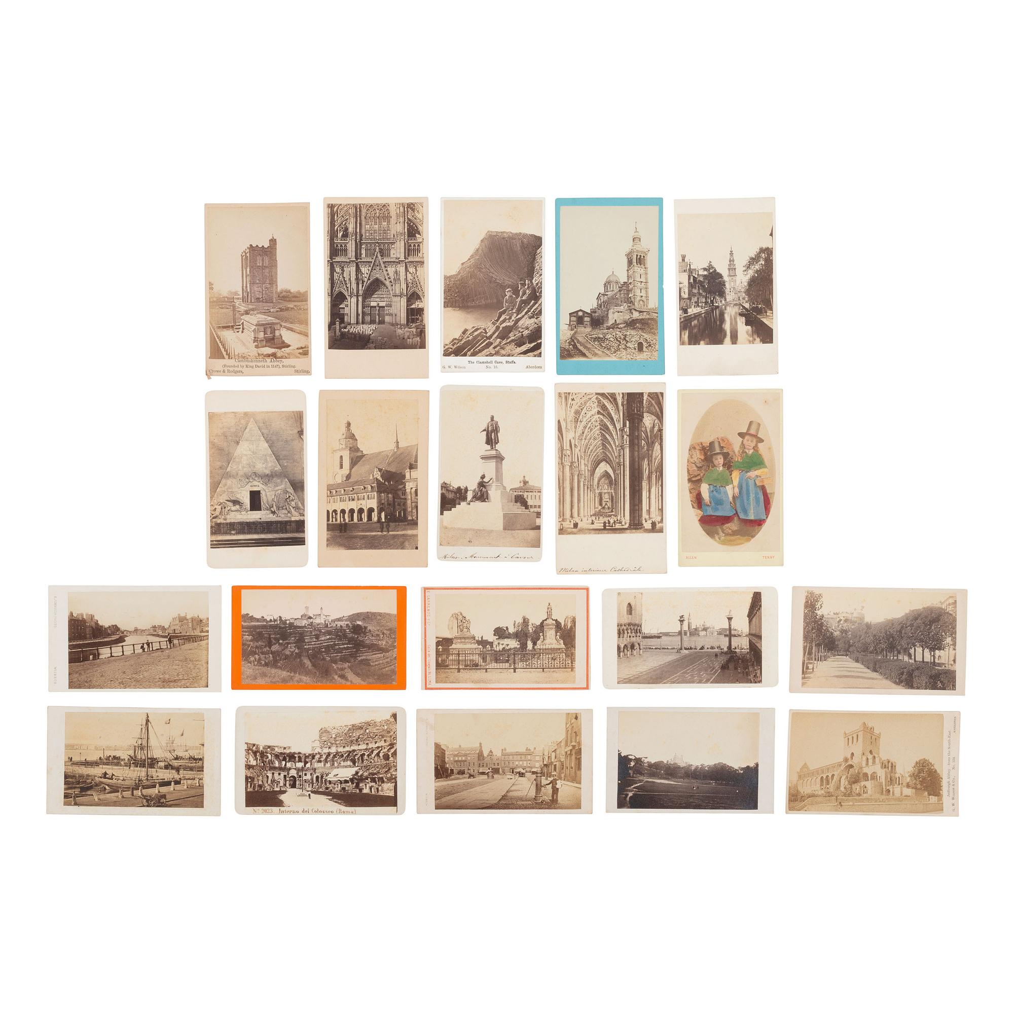 [Early Photography] Group of 325 Carte de Visites of European Subjects, Landmarks, Art, and More