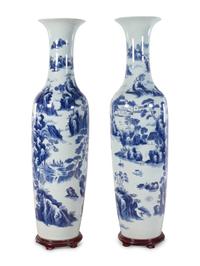 A Pair of Monumental Chinese Export Porcelain Vases