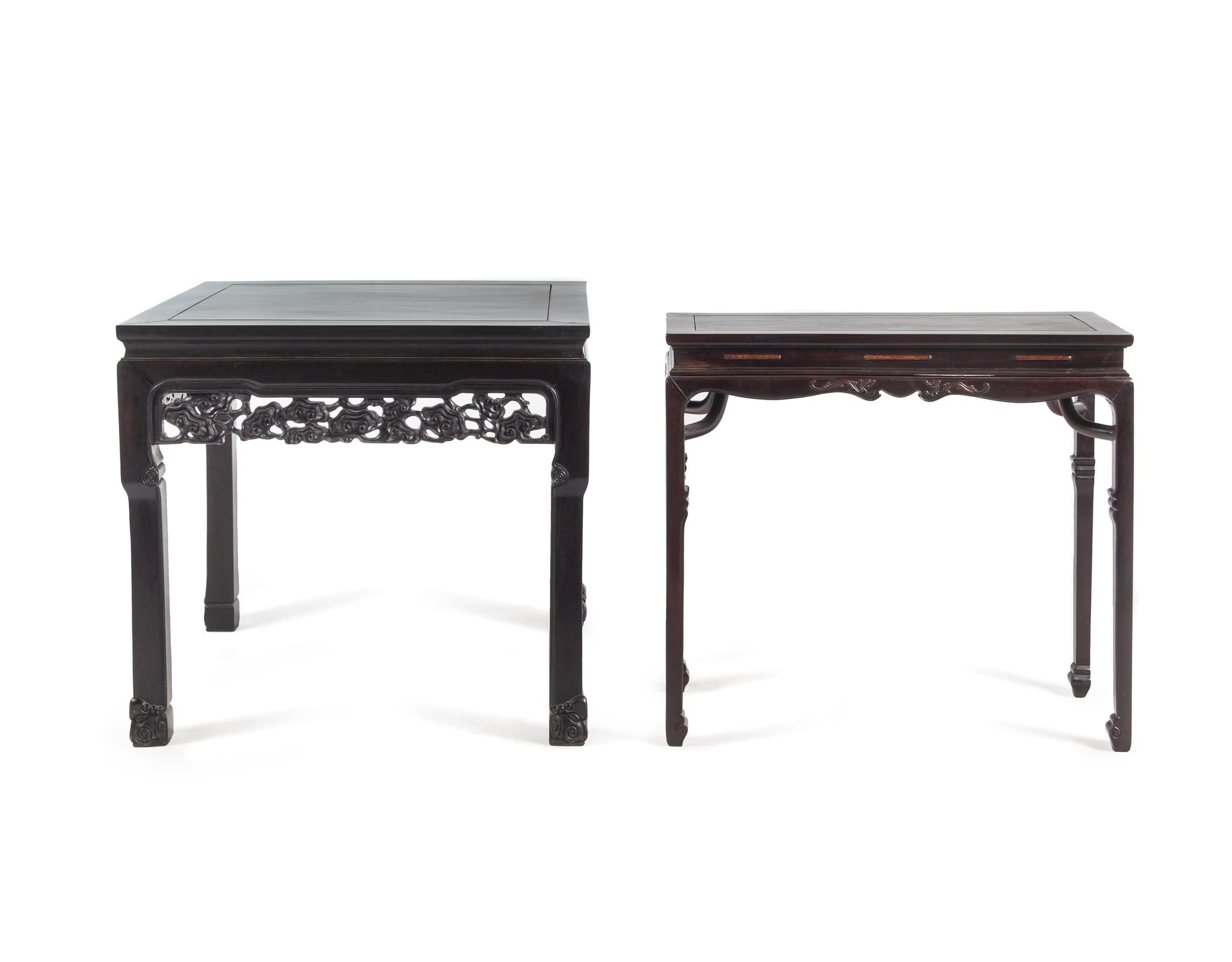 Two Chinese Hardwood Tables
