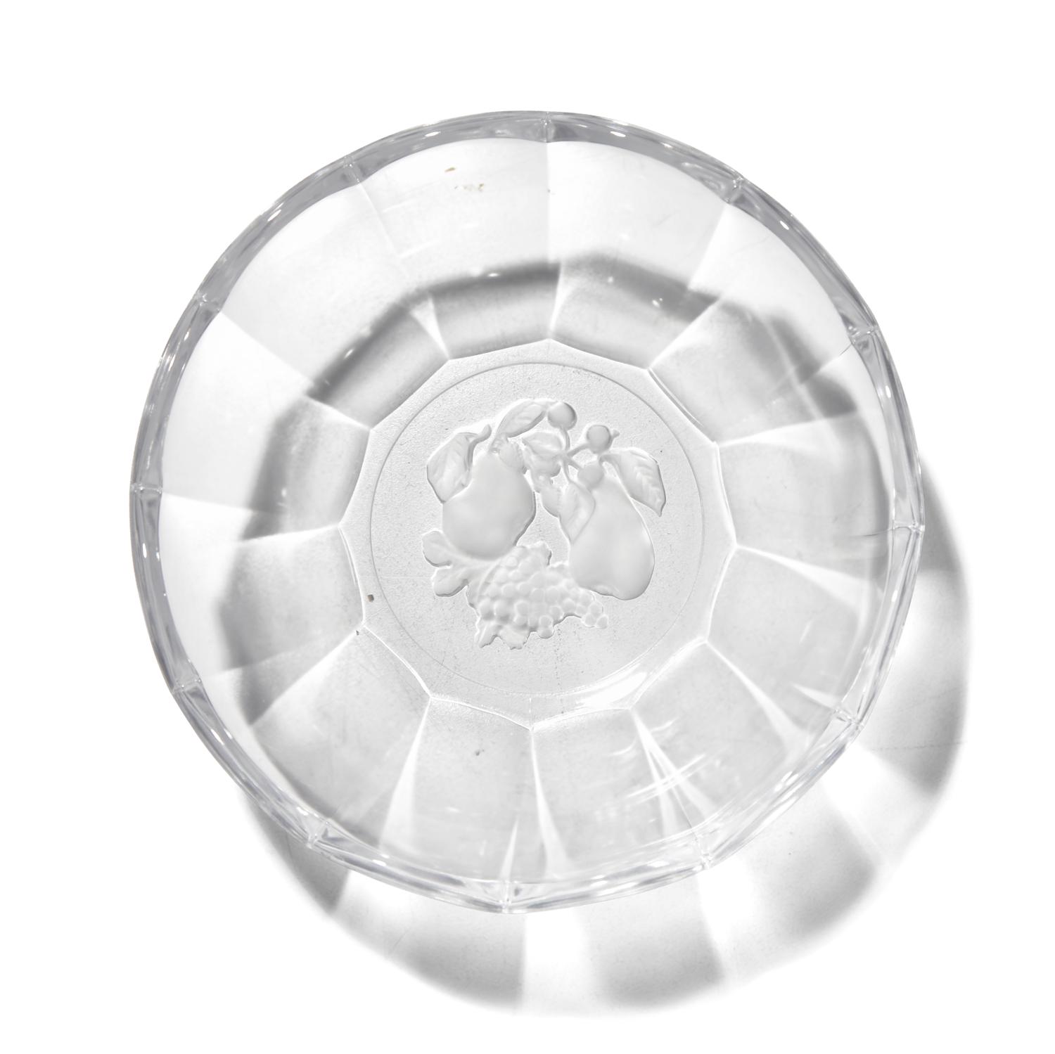 A Val Saint Lambert Cut and Etched Glass Dessert Service