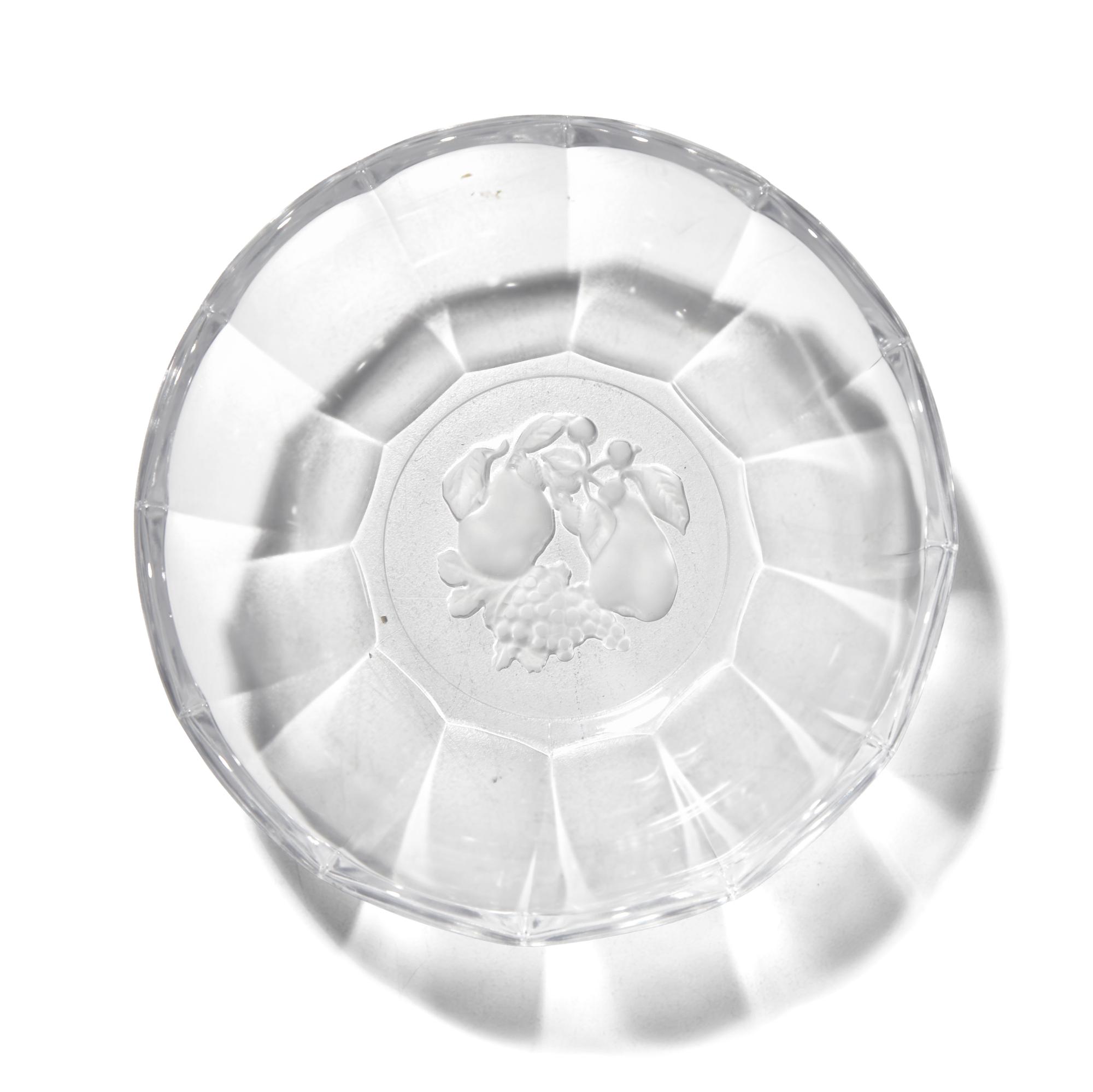 A Val Saint Lambert Cut and Etched Glass Dessert Service
