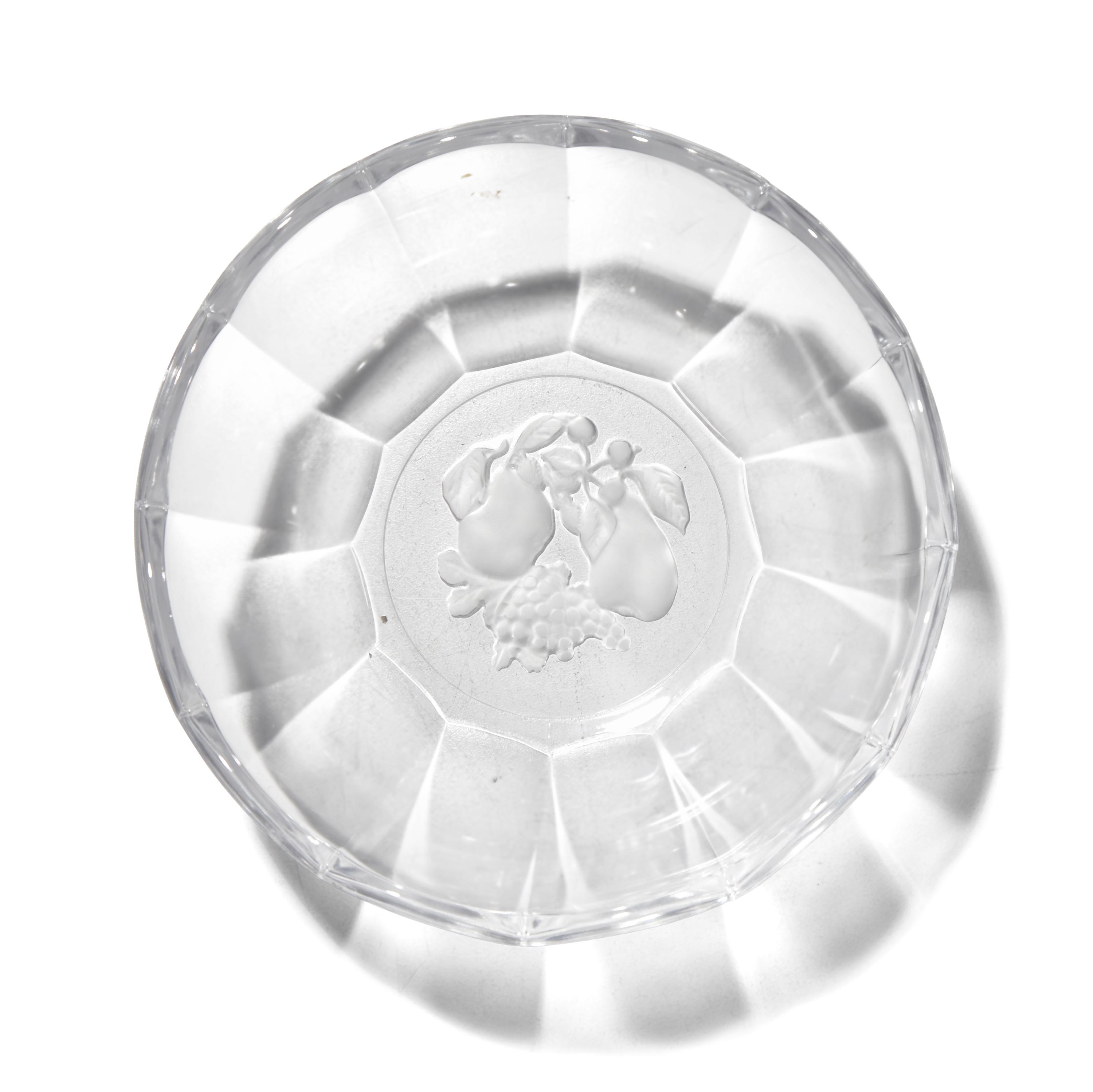A Val Saint Lambert Cut and Etched Glass Dessert Service