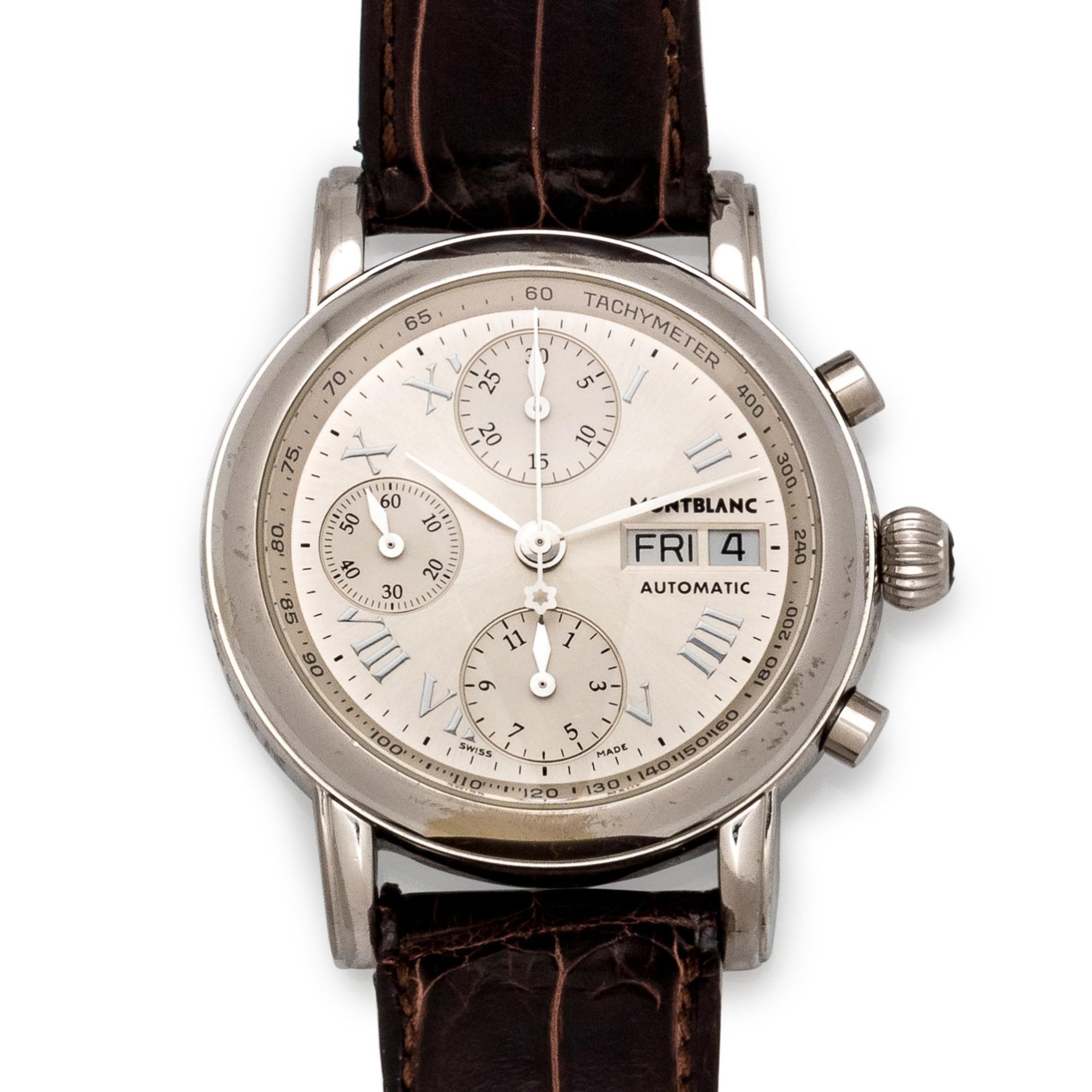 Montblac, Stainless Steel Ref. 4810 'Meisterstuck' Chronograph Wristwatch