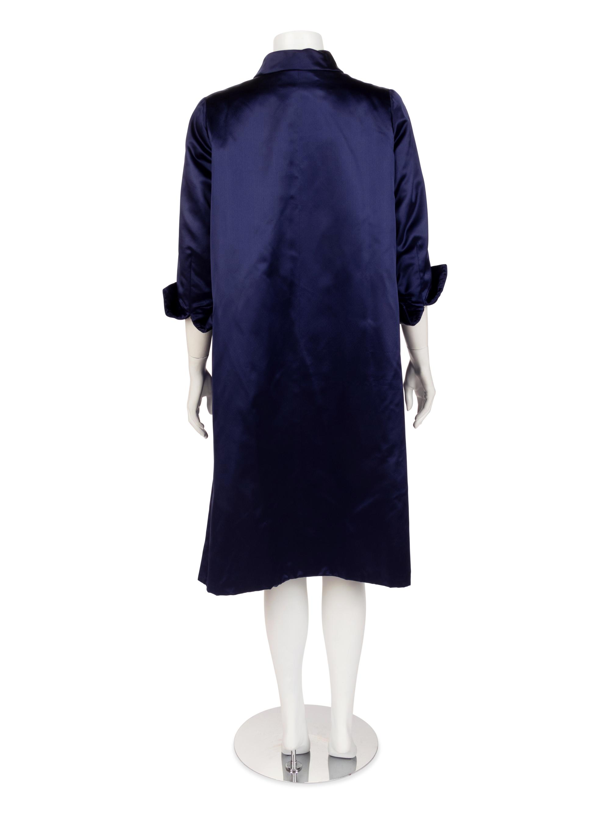 Christian Dior Haute Couture Silk Satin A-Line Coat, 1960s